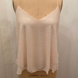 Maloom soft pink sequined camisole nwot